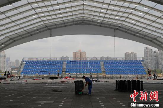 2015nba中国赛上海站场馆外 NBA中国赛上海球馆外(2)
