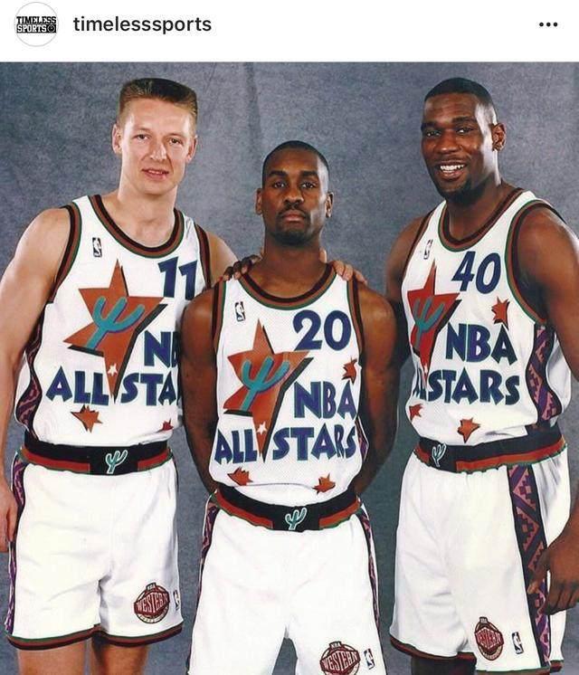 95年nba新秀全明星 95年的NBA全明星照(2)