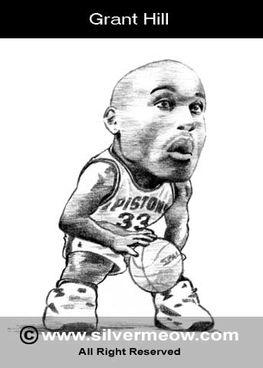 铅笔手绘nba球星 NBA球星的素描画(2)