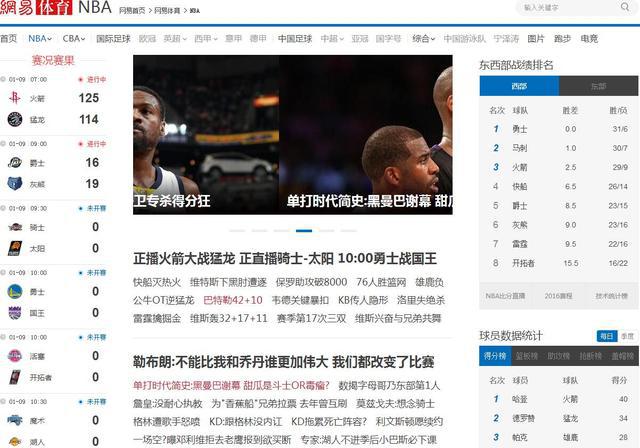 nba在线网站好 国内五大NBA门户网站(4)