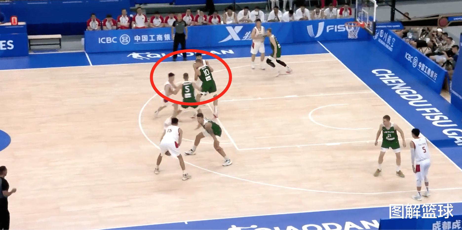 中国大运会男篮想复刻辽宁男篮经典战术，还没打就被立陶宛队识破(5)