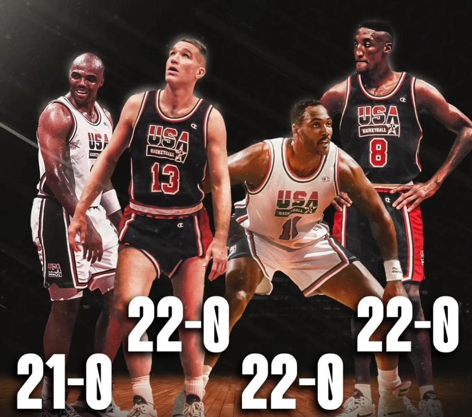 从未输球的美国男篮球员：乔丹30胜0负排第二 基德46胜0负居首(4)