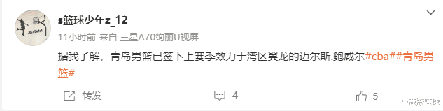 正式确定！超级外援加盟青岛男篮，刘维伟豪组三外援冲击季后赛(1)