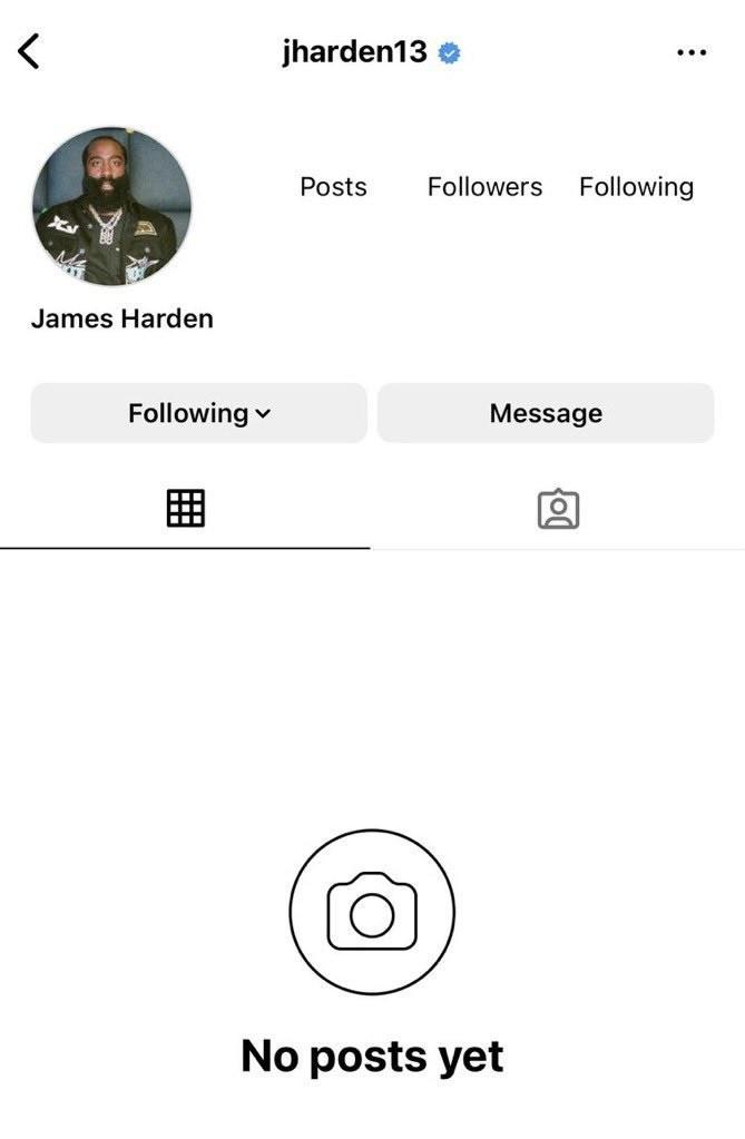 哈登注销了自己的Instagram账户(1)