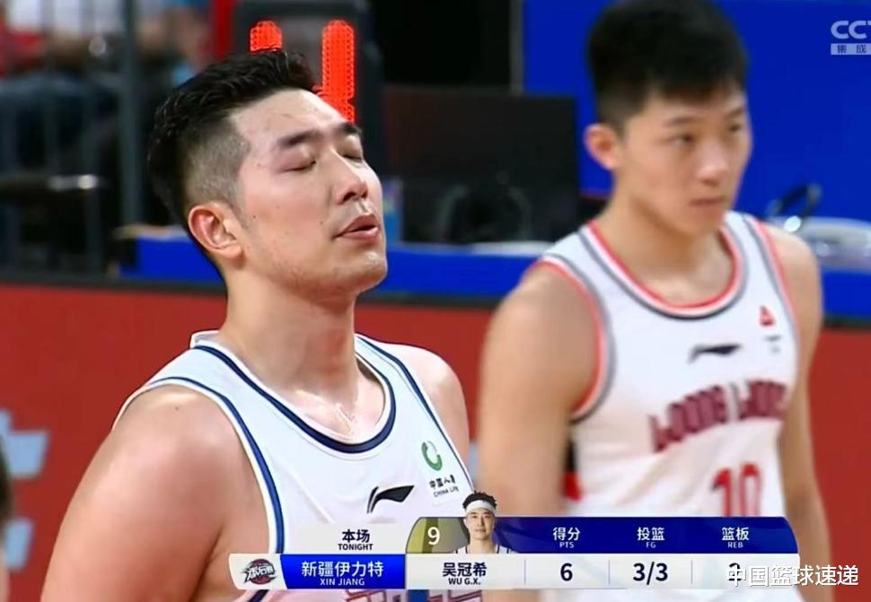 新疆男篮力压广州，阿不都沙拉木11+4伤退，陈盈骏6+5布朗16分！(4)