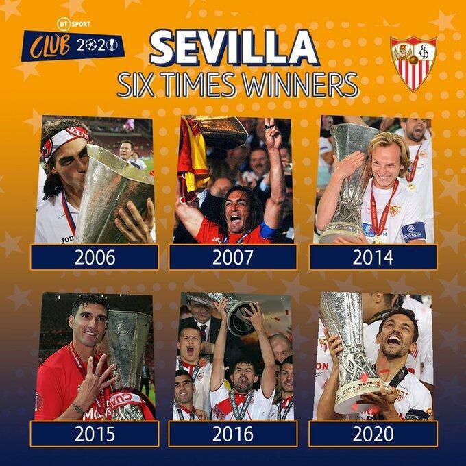 6进决赛6次夺冠！欧联杯真成了“塞维利亚杯”(1)