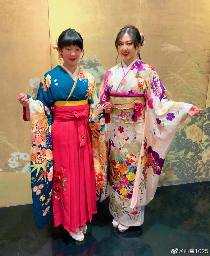 张本智和妹妹小学毕业穿和服，13岁高达1.63米，妈妈保持中式装扮(1)