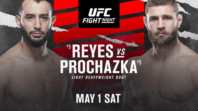 UFC雷耶斯VS普罗哈兹卡被重新敲定于5月2日进行