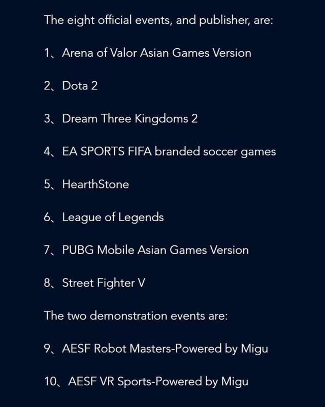 官宣！亚运会为电竞正名，8项游戏正式亮相亚运会：已成奖牌项目(2)