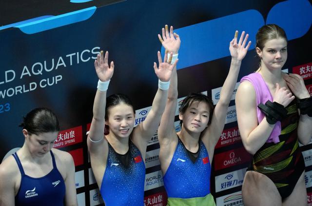 世界杯中国跳水队包揽9金 降维打击对手就是自己(1)