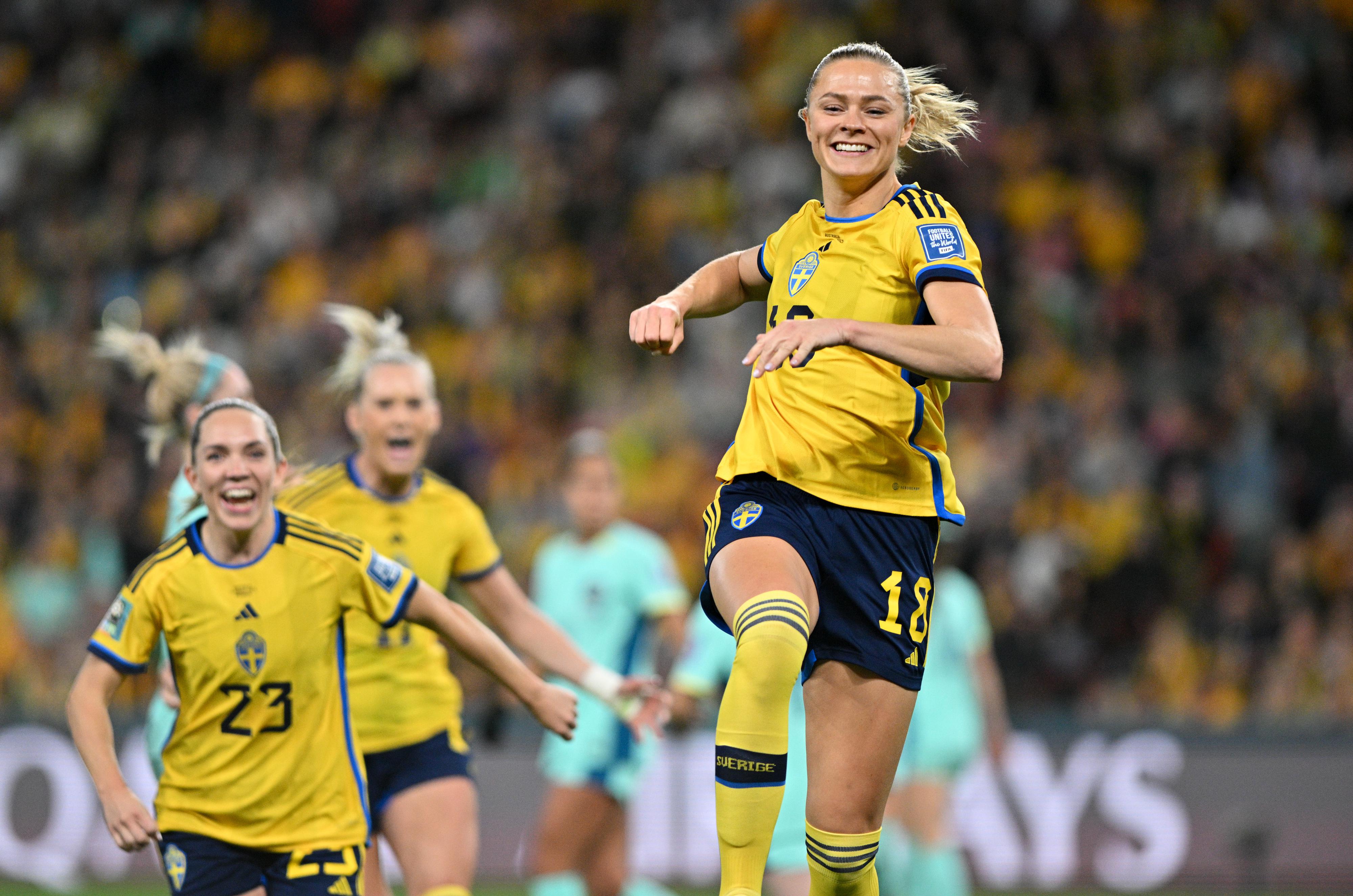 三、四名决赛：瑞典队胜澳大利亚队(1)
