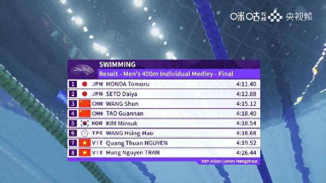 亚运会男子400米个人混合泳汪顺获得铜牌(9)
