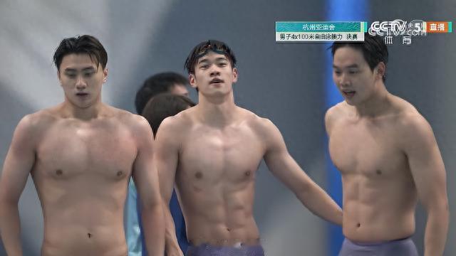 亚运会中国队男子4×100自由泳接力破亚洲纪录夺冠(3)