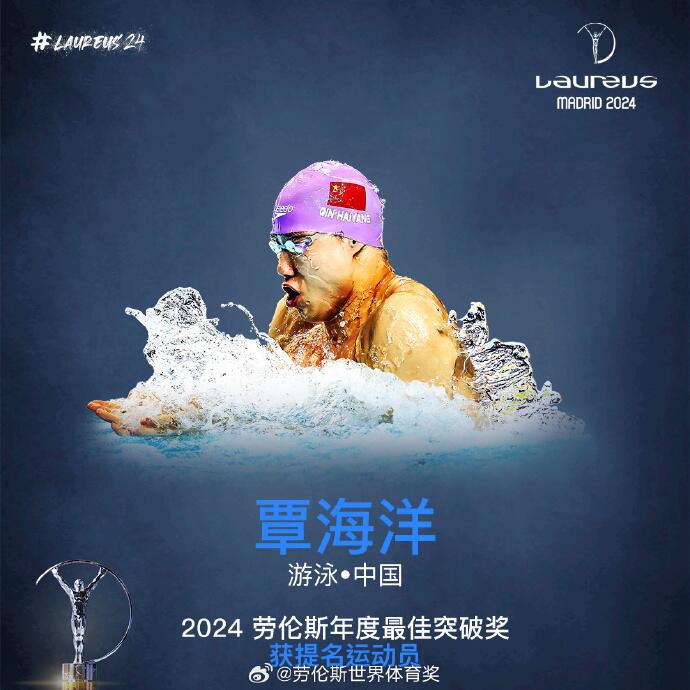 获劳伦斯奖项提名！覃海洋：这是中国游泳的荣耀！(1)