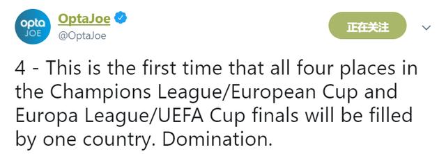 英超第四拿欧联冠军 英超四支球队包揽欧冠、欧联决赛(1)