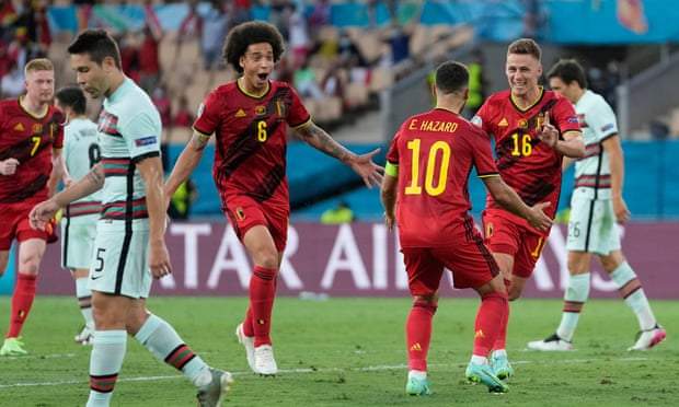 C罗强强对话哑火！小阿扎尔世界波致胜 比利时1-0葡萄牙晋级8强(1)