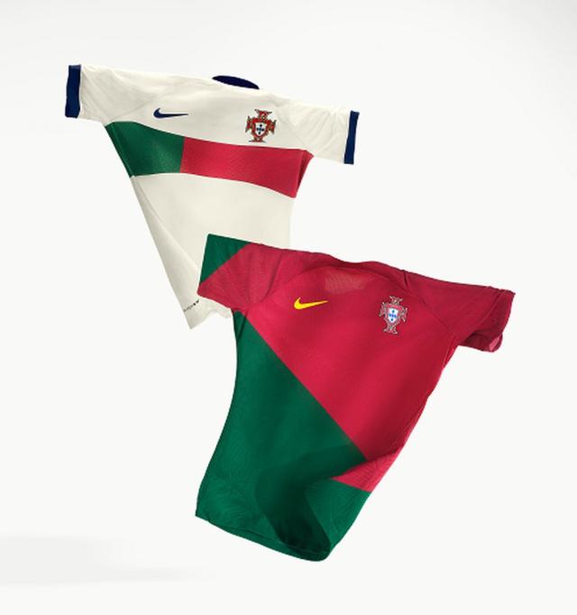 前所未有 卡塔尔世界杯葡萄牙队球衣一半红一半绿(2)