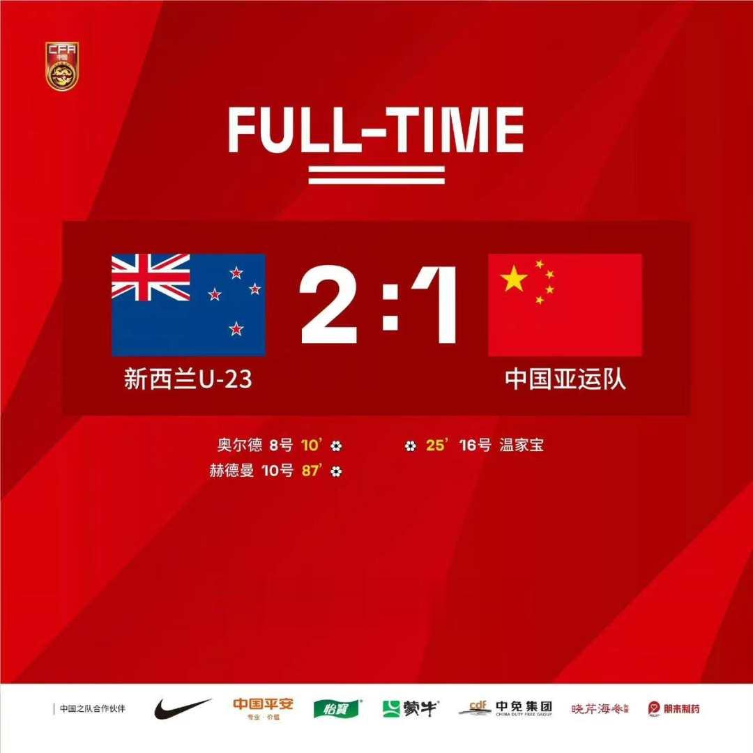 中国男足亚运队再负新西兰U-23队(1)