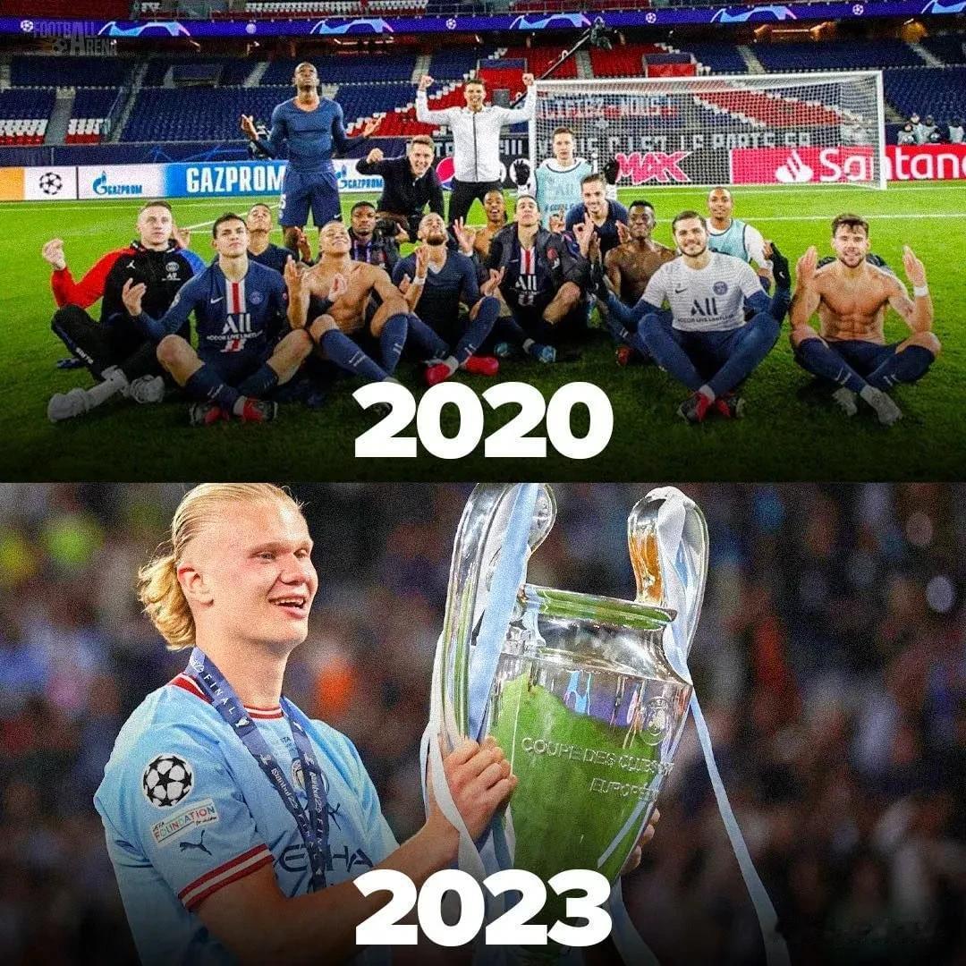 ▶ 2020年：欧冠八分之一决赛，两回合3-2把多特蒙德踢出欧冠后，以内马尔、姆(1)