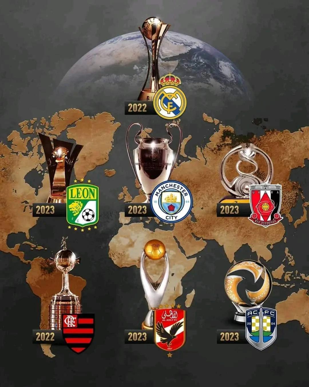 足坛短讯！
⚽欧洲五大联赛和三大杯的开赛时间确定！
⚽洲际杯赛的冠军俱乐部们！
(2)