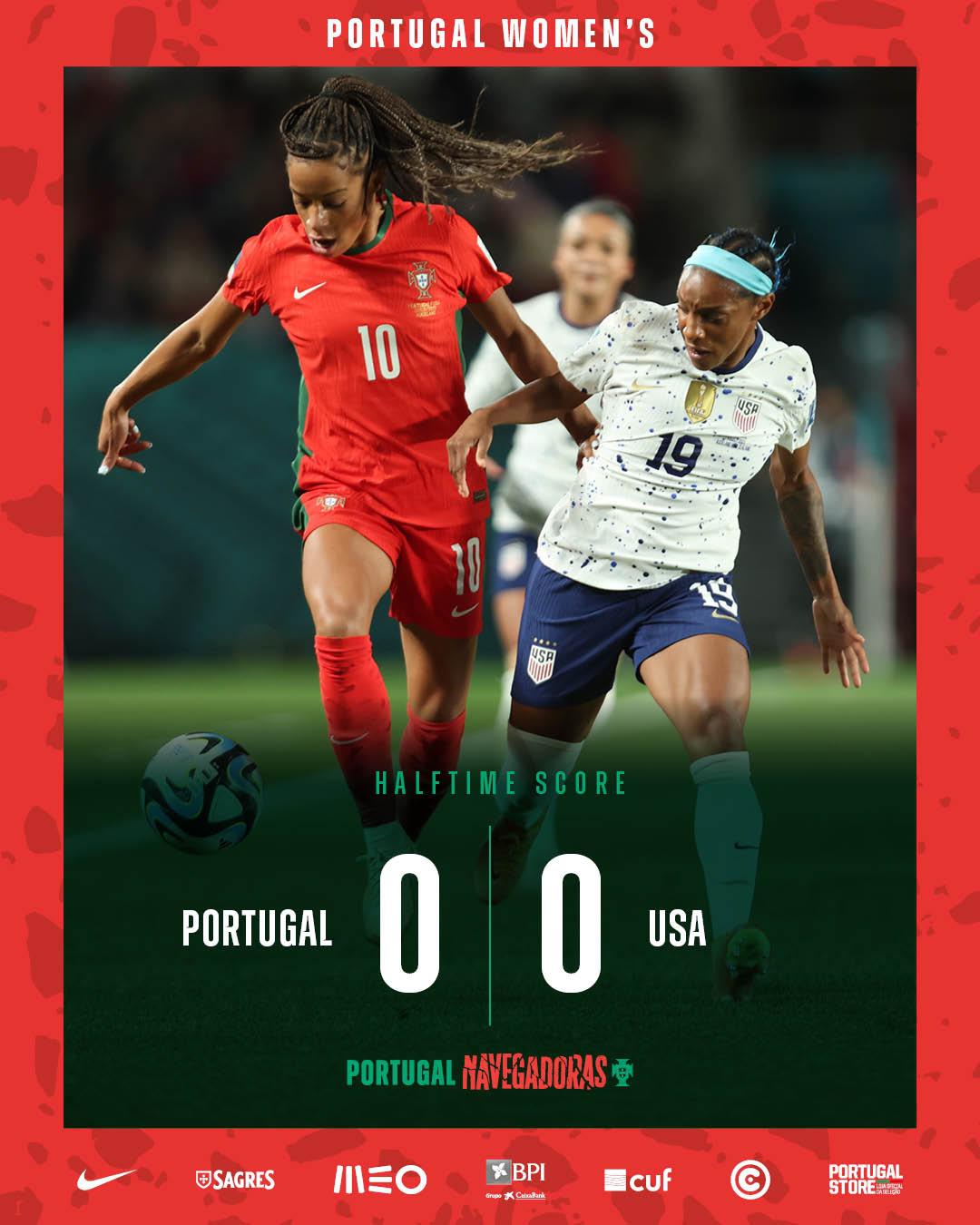 半场-摩根屡造险杰茜卡-席尔瓦错失良机 美国女足暂0-0葡萄牙女足(1)