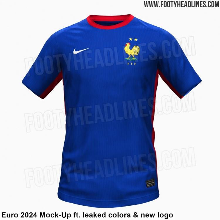 法国队2024主场球衣谍照：从深蓝回归传统蓝色，队徽换成金色(2)